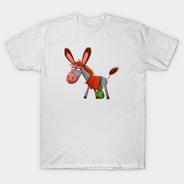 Cute Mule Drawing T-Shirt by Play Zoo